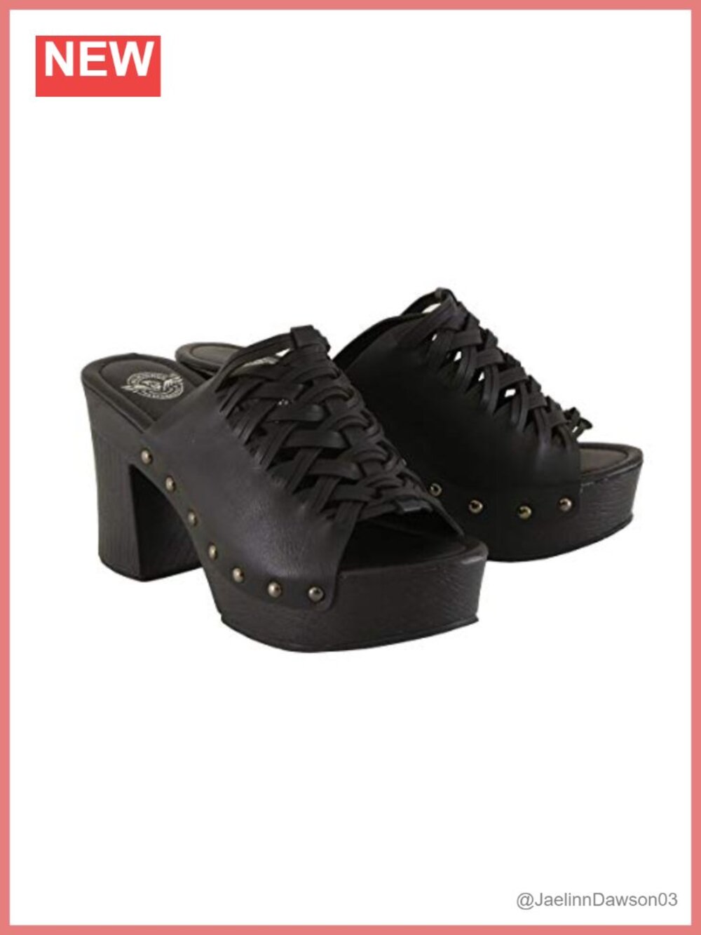 Faux Leather Open Toe Platform Wedges with Studs Ankle Strap Pull-On